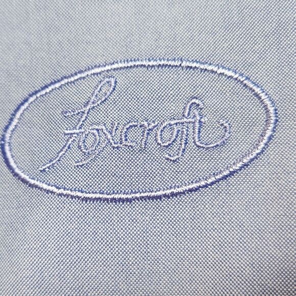 Foxcroft Top Shaped Fit Pinpoint Essential‎ No Iron Shirt Wrinkle Free Blue 8 - Picture 11 of 12